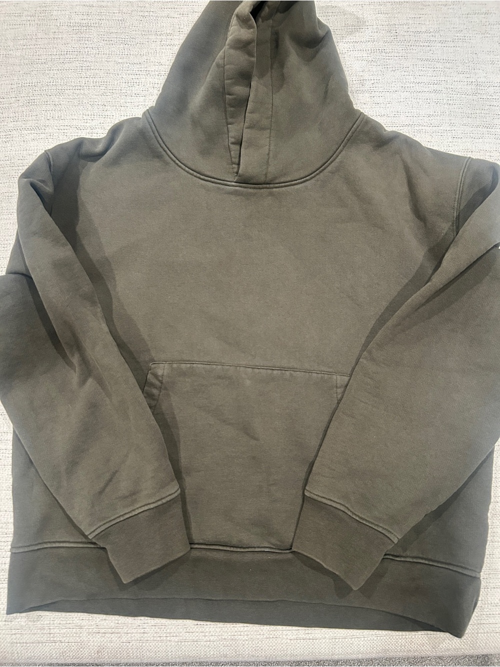FRAME Cropped Women's Olive Green Hoodie Sweater